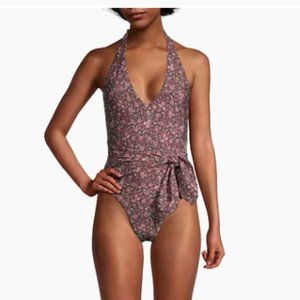 NWT Veronica Beard Floral Swimsuit with tie